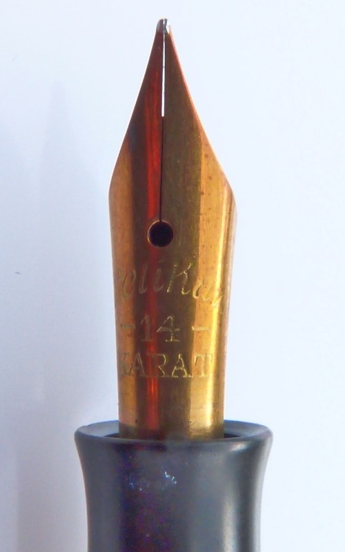 Pelikan Ersatzfeder 14 Karat Gold – EF (Extra Feine) Breite – Rhodiniert, Für M405 Füllfederhalter