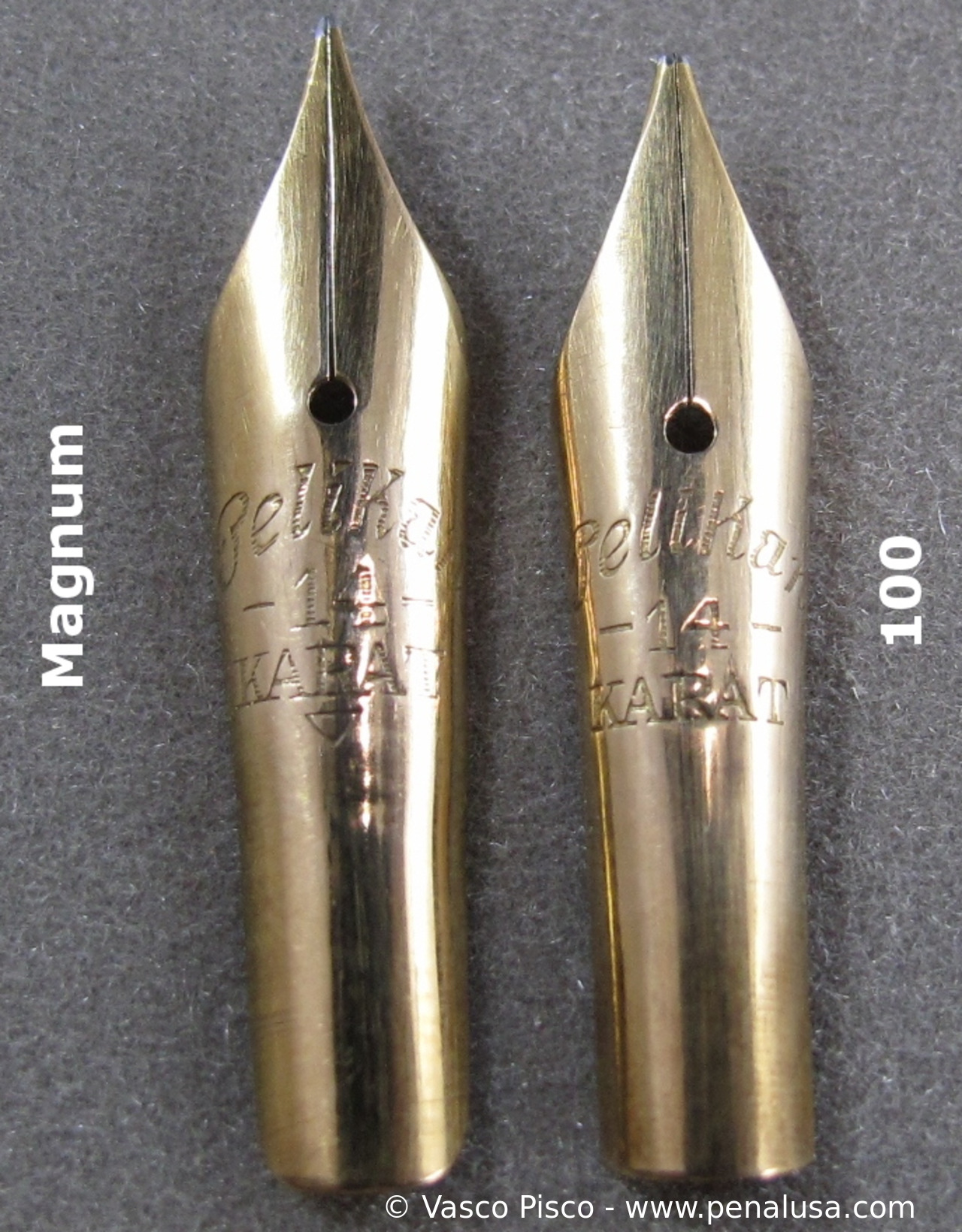 Vergleich der Federn des Pelikan Magnum vs. Pelikan 100