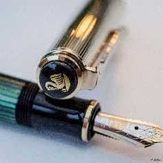 Pelikan M650 Grün-Gestreift/Vermeil
