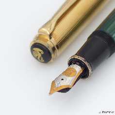 Pelikan M850 Grün-Gestreift/Vermeil
