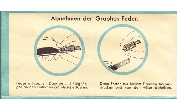 Abnehmen der Graphos-Feder