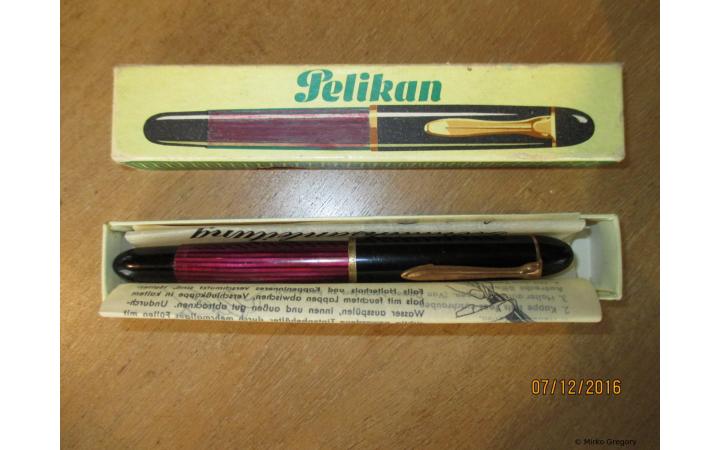 Fake Pelikan 140 rot-gestreift mit Karton